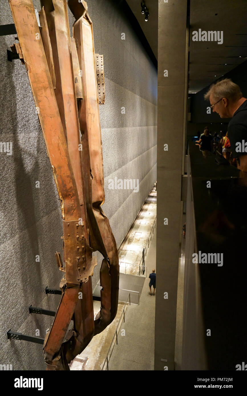 Zerstort Stahlstutzen Von North Tower Etagen 96 99 Des World