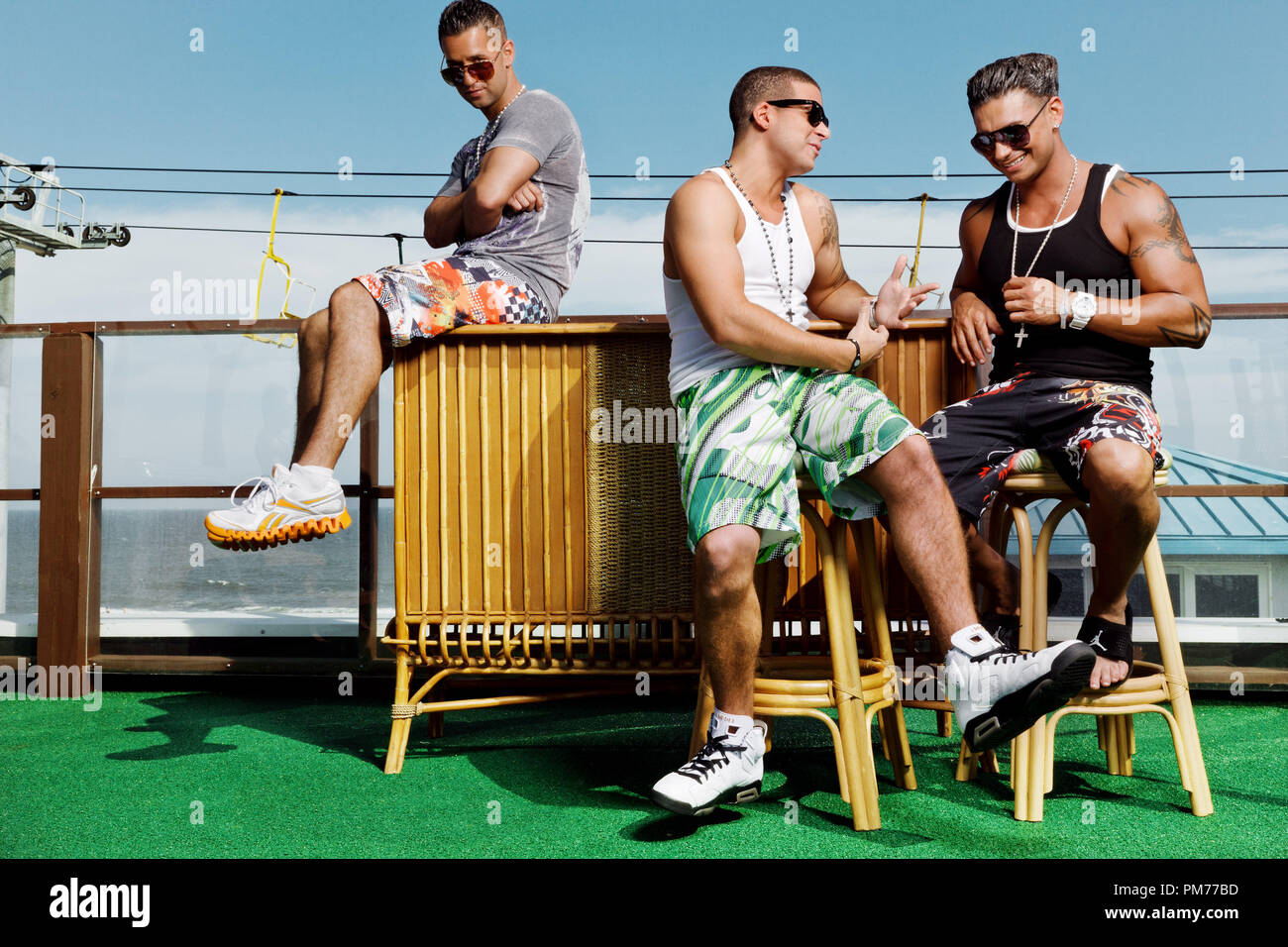 'Jersey Shore' cast Mitglieder - Michael Sorrentino, Vinny Guadagnino, Paul DelVecchio Stockfoto