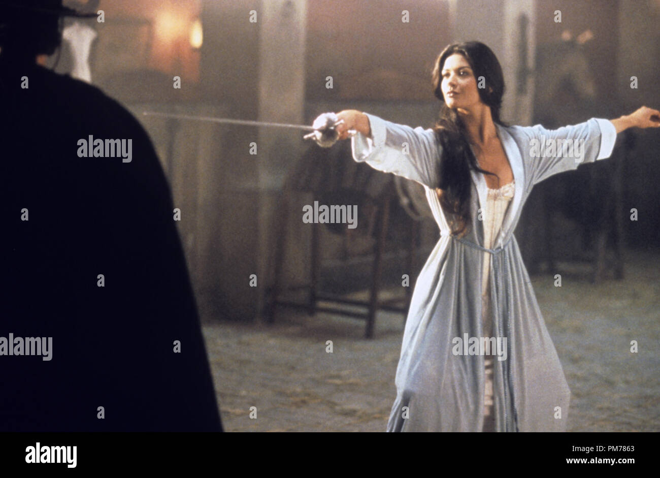 Szenenfoto aus "Die Maske des Zorro Antonio Banderas, Catherine Zeta-Jones © 1998 Tri-Star Pictures Photo Credit: Rico Torres Datei Referenz # 30996145 THA nur für redaktionelle Verwendung - Alle Rechte vorbehalten Stockfoto