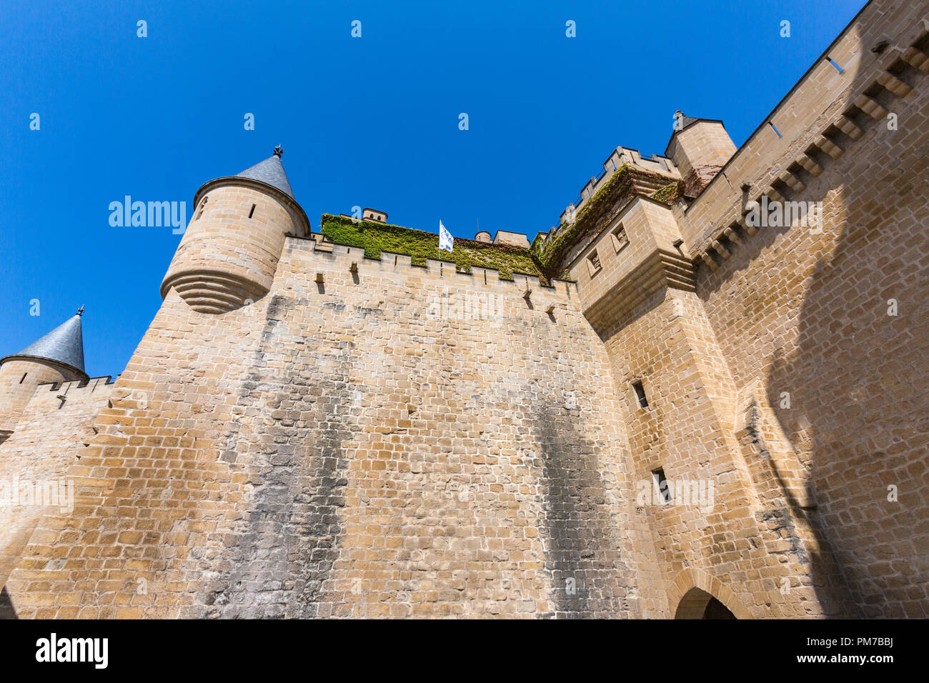 Palacio Real, Palast der Könige von Navarra von Olite, Olite, Navarra, Spanien Stockfoto