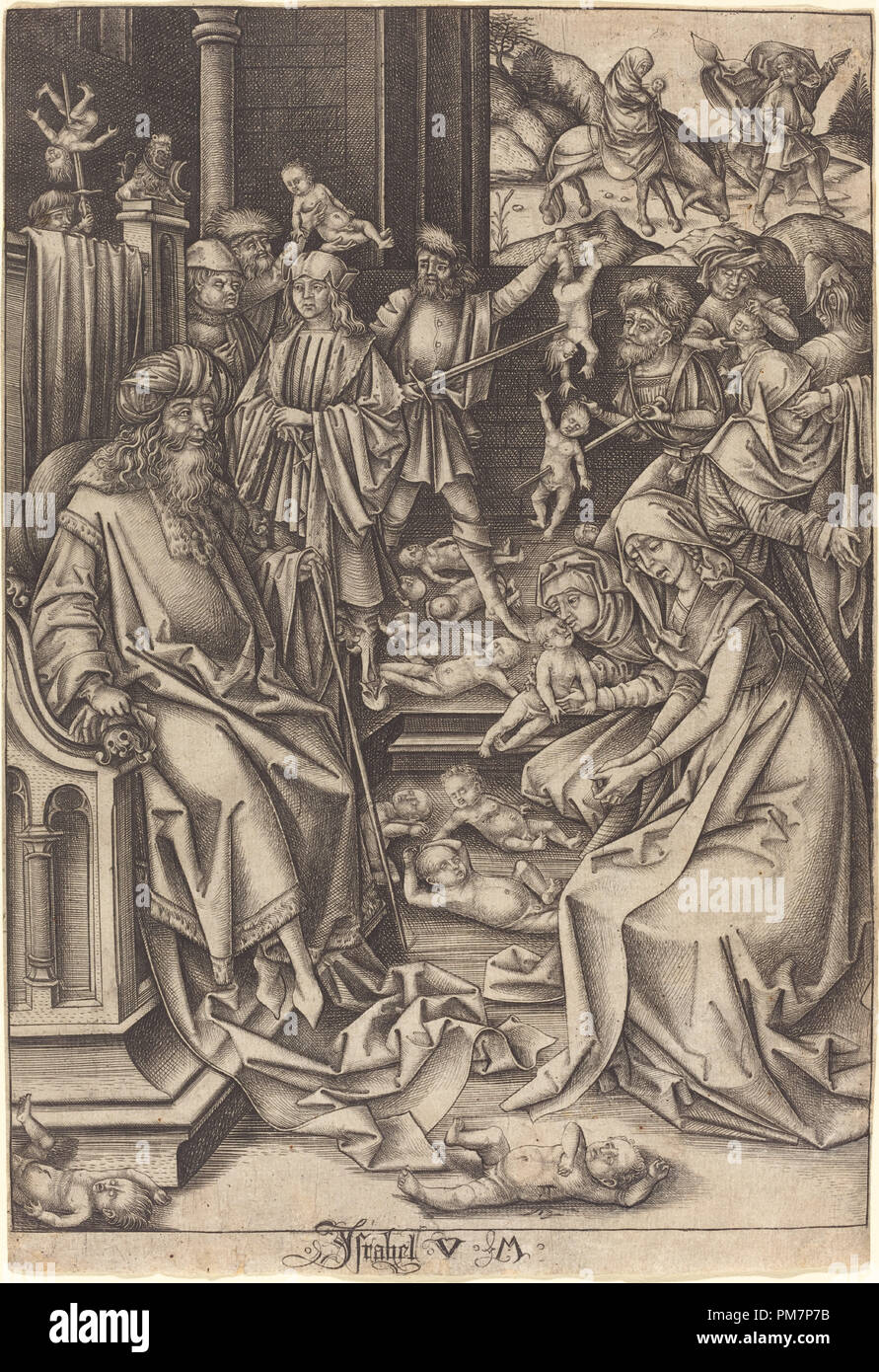 Der Unschuldigen. Vom: C. 1490/1500. Medium: Gravur. Museum: Nationalgalerie, Washington DC. Autor: Israhel van Meckenem nach Hans Holbein der Ältere. Stockfoto