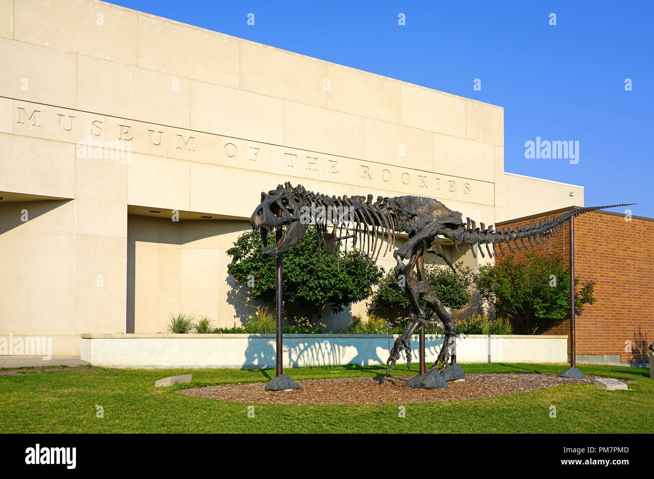 Das Museum der Rockies, für Seine paläontologischen Sammlung Dinosaurier Dinosaurier bekannt, auf dem Campus der Montana State University (MSU) in Bozeman, MT. Stockfoto