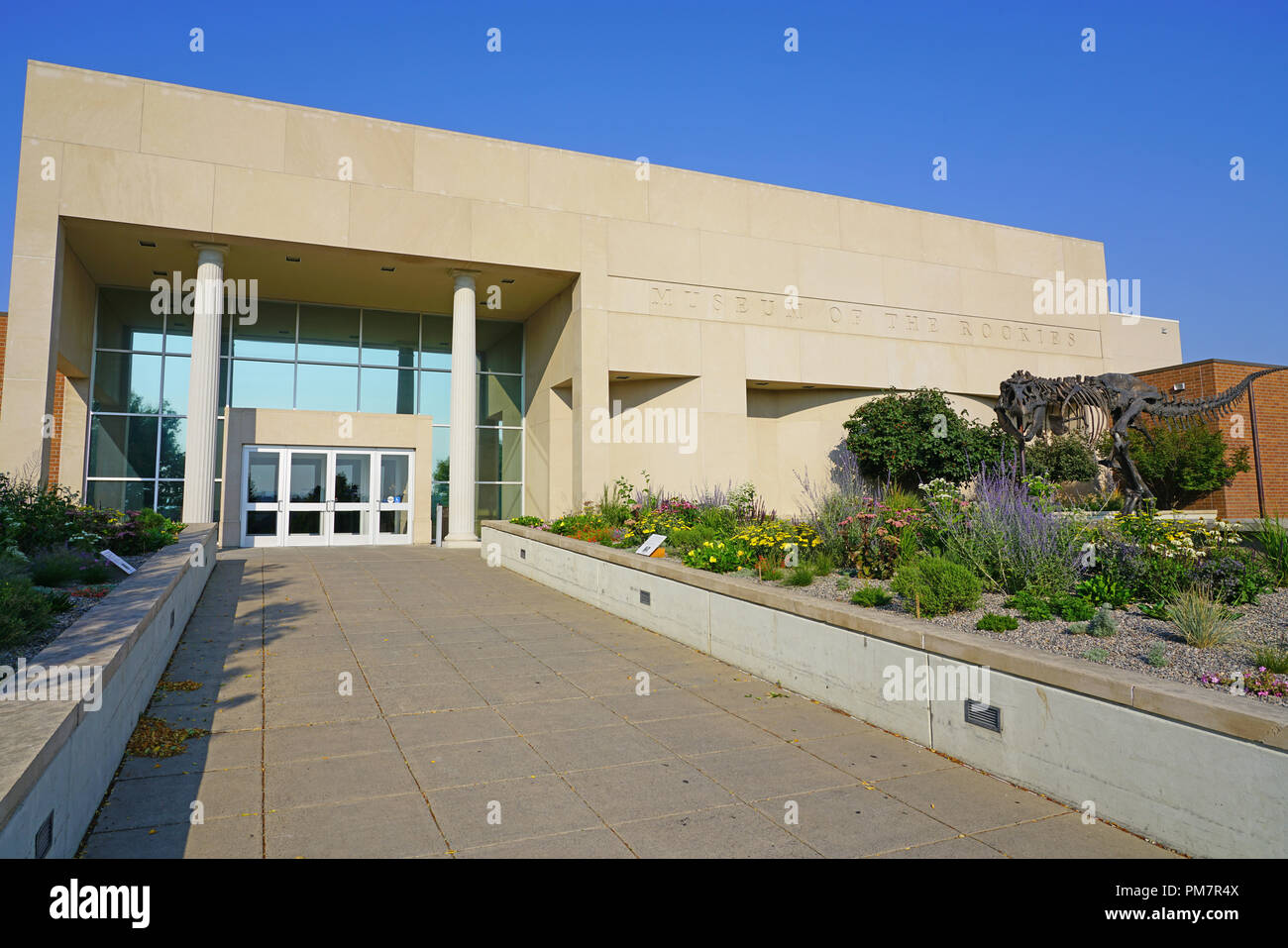 Das Museum der Rockies, für Seine paläontologischen Sammlung Dinosaurier Dinosaurier bekannt, auf dem Campus der Montana State University (MSU) in Bozeman, MT. Stockfoto