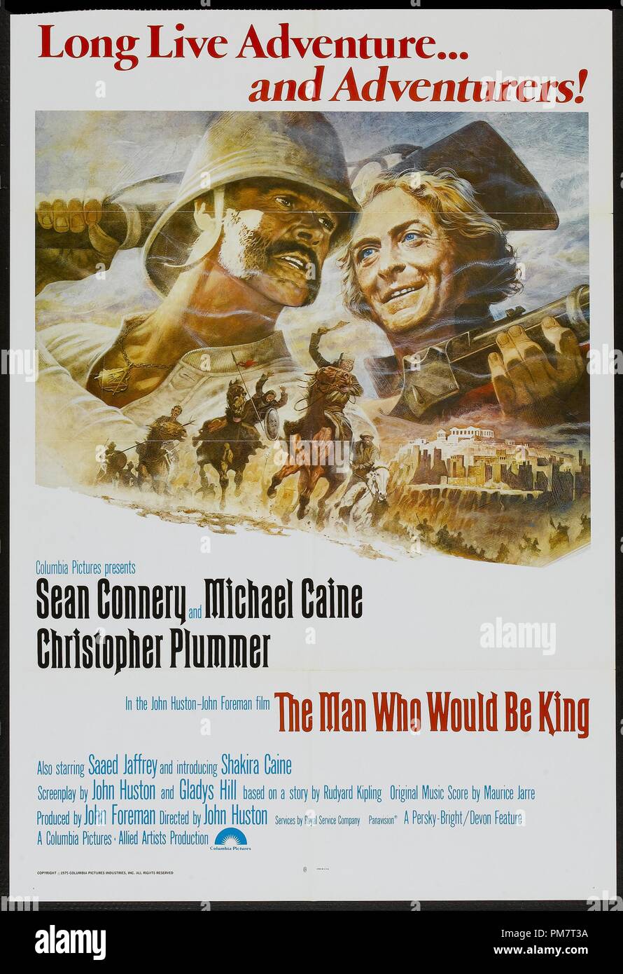 "Der Mann, der König 'Poster wäre, Sean Connery, Michael Caine, 1975 Datei Referenz # 31386 532 THA Stockfoto