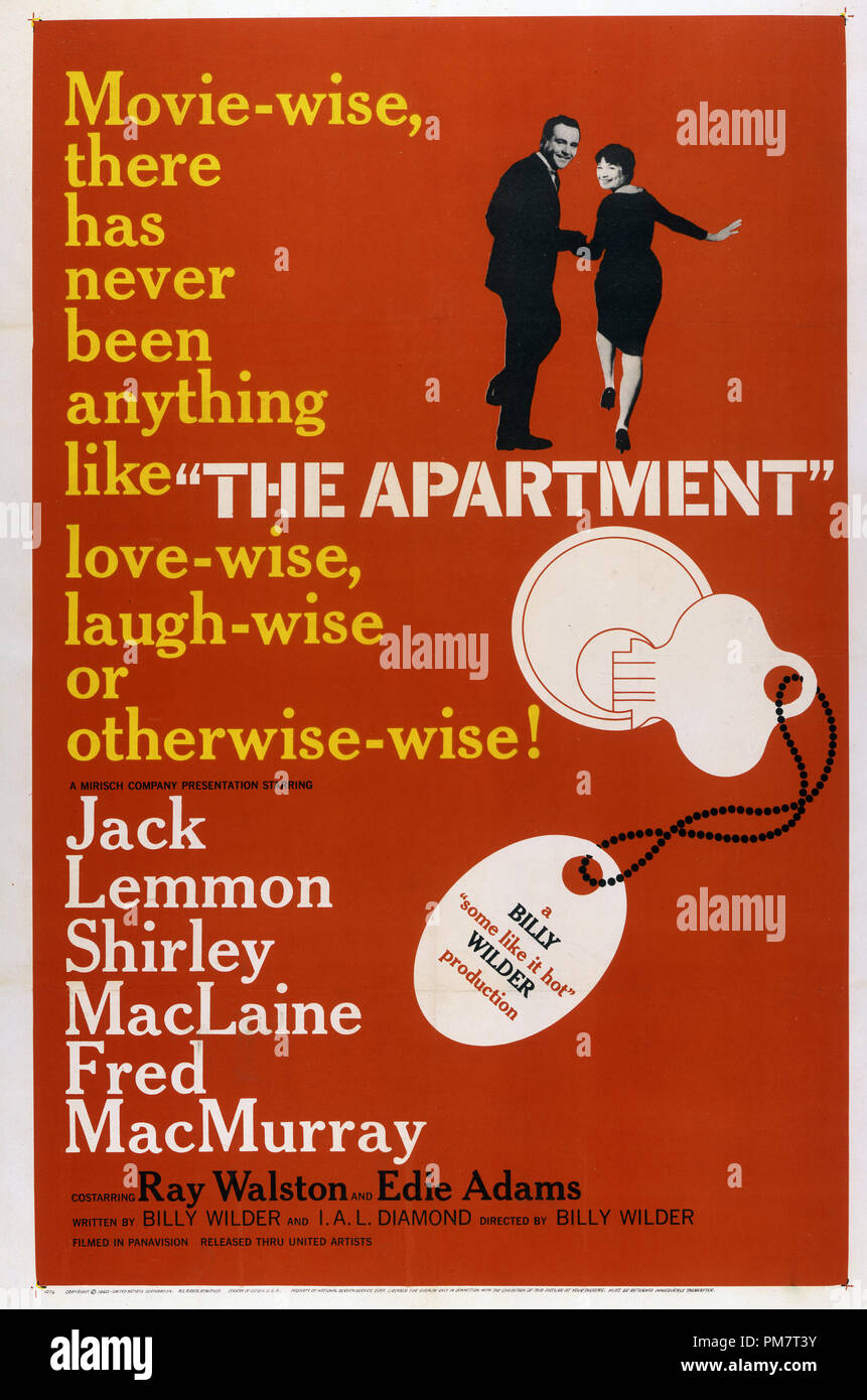 Film Artwork von "Das Appartement" - Plakat 1960 United Artists Datei Referenz # 31386 540 THA Stockfoto