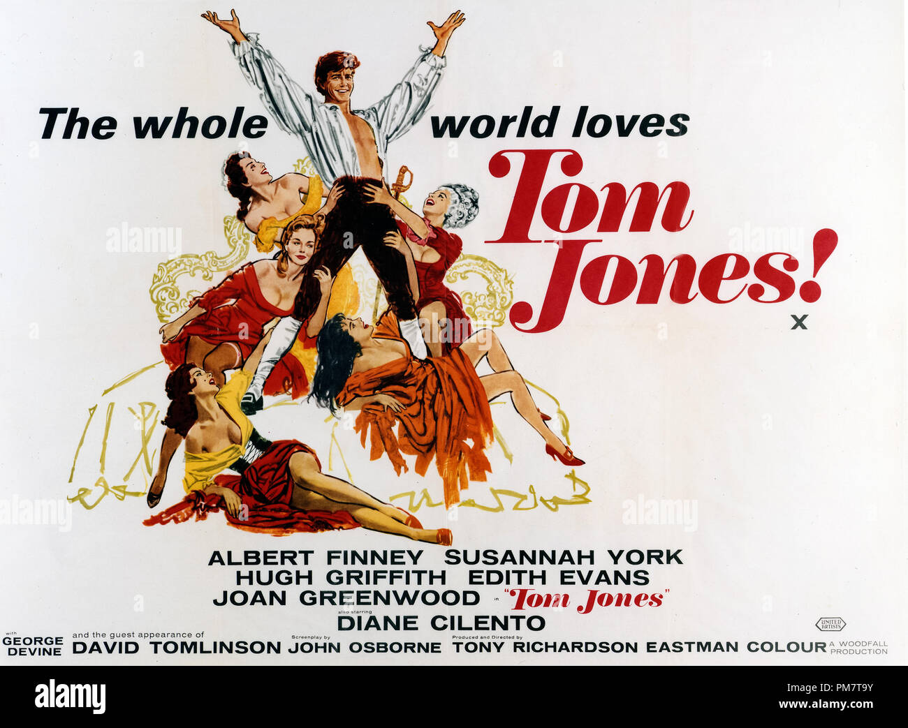 'Tom Jones' 1963 MGM Poster Datei Referenz # 31386_610 THA Stockfoto
