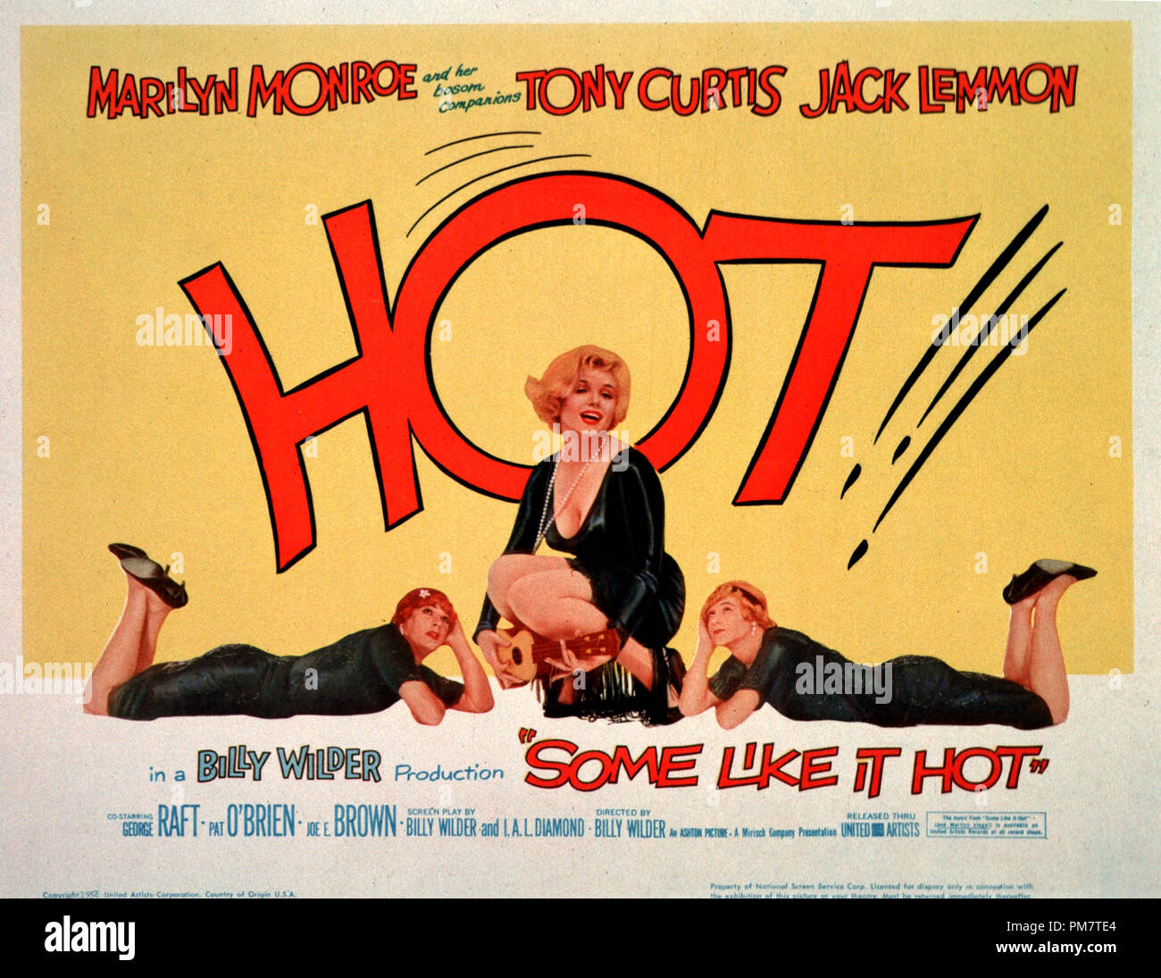 Film Artwork von "Manche mögen's heiß' 1959 MGM Lobby Card Datei Referenz # 31386 661 THA Stockfoto