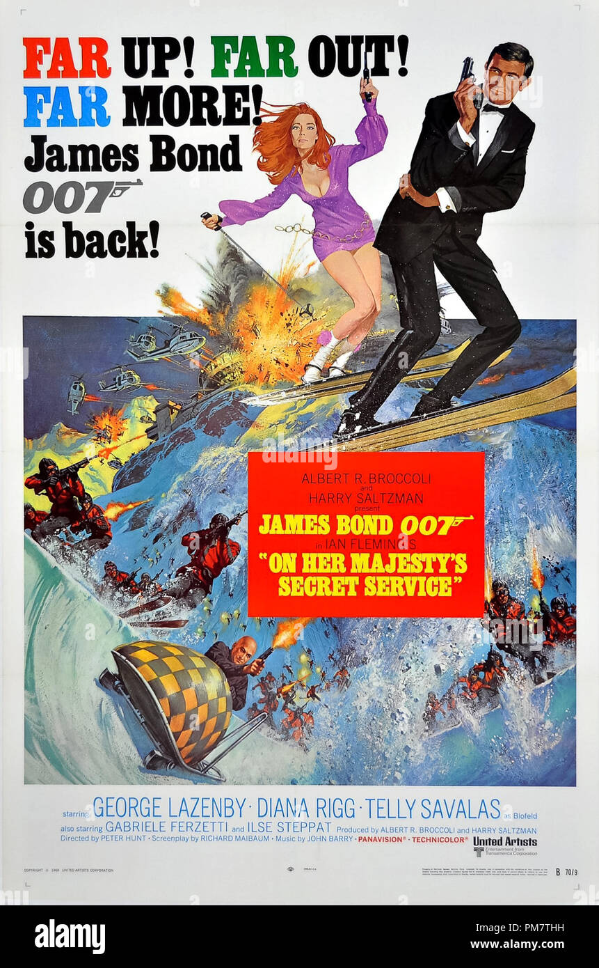Im Geheimdienst Ihrer Majestat 1969 Poster Datei Referenz 31386 702 Tha Stockfotografie Alamy