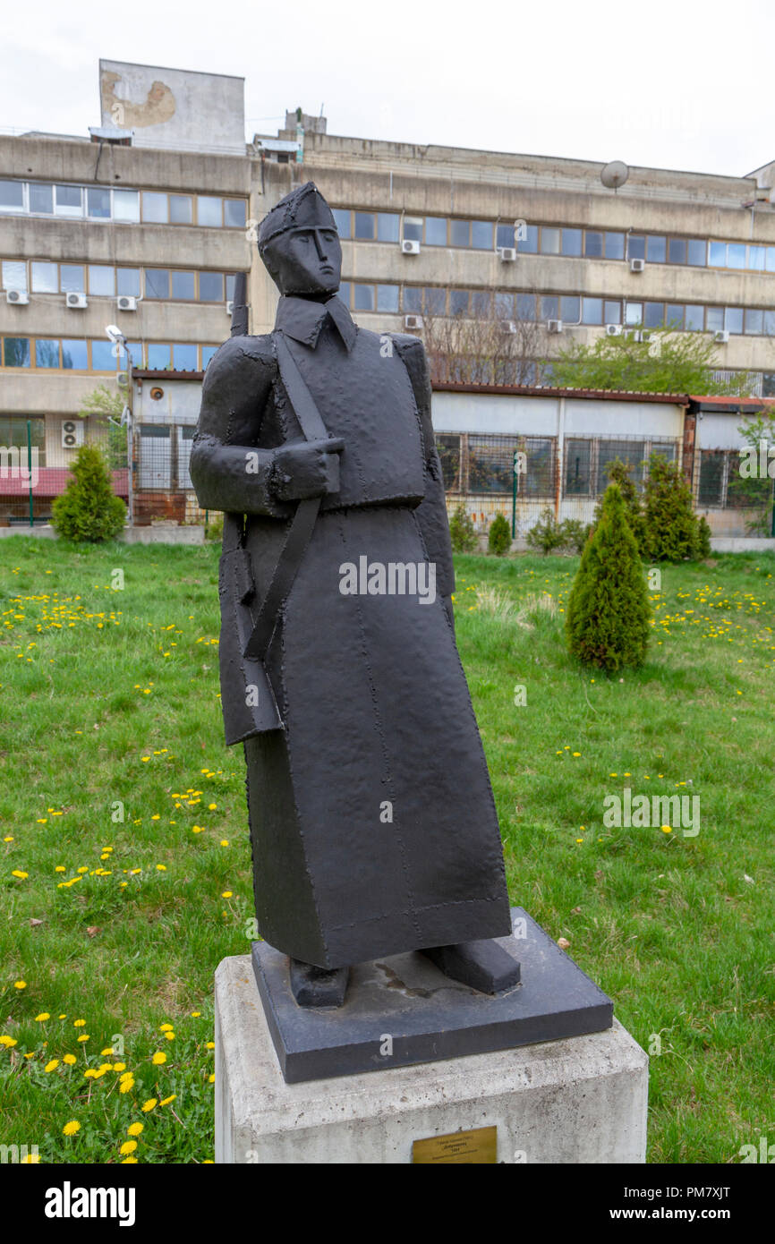 "Freiwillige" (1984) von Grigor Kirchev im Museum der Sozialistischen Kunst outdoor Sculpture Garden, Sofia, Bulgarien. Stockfoto