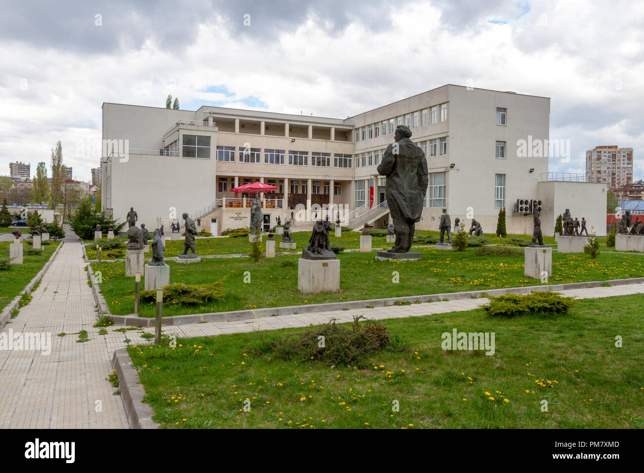 Allgemeine Ansicht des Museums der Sozialistischen Kunst outdoor Sculpture Garden Anzeige, Sofia, Bulgarien. Stockfoto