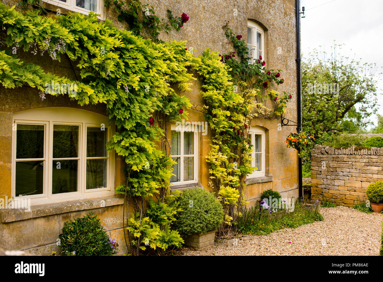 Guitting Power on the Warden's Way, englisches Dorf im Bezirk Cotswolds. Stockfoto