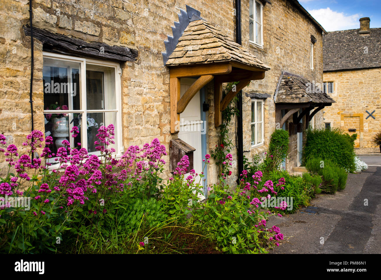 Cotswold Village of Guiting Power in England. Stockfoto