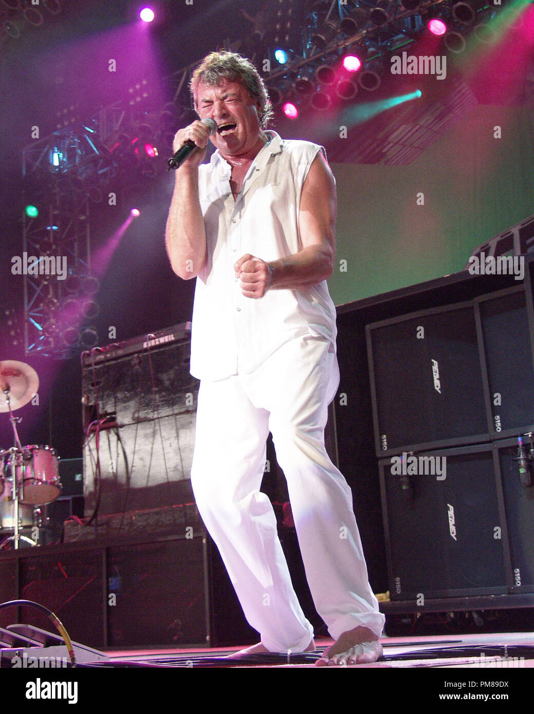 Ian Gillan von Deep Purple führt bei Lakewood Amphitheatre in Atlanta, Georgia, die am 19. Juni 2002. Quelle: Chris McKay Stockfoto