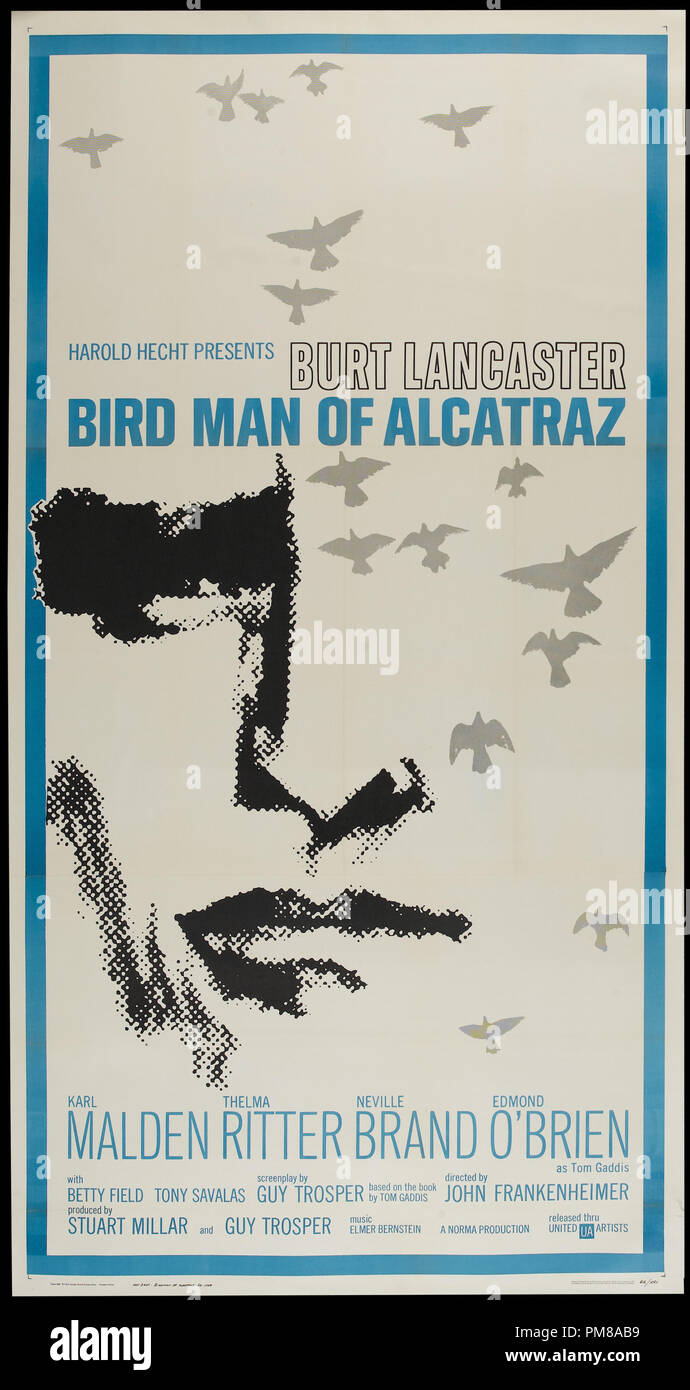 Studio Werbung: "Birdman von Alcatraz' 1962 UA Poster Burt Lancaster Datei Referenz # 31780_634 Stockfoto