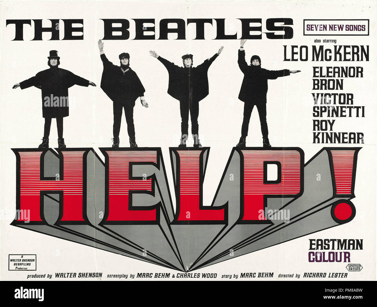 Studio Werbung: "Hilfe!" 1965 Poster Beatles Datei Referenz # 31780 648 Stockfoto