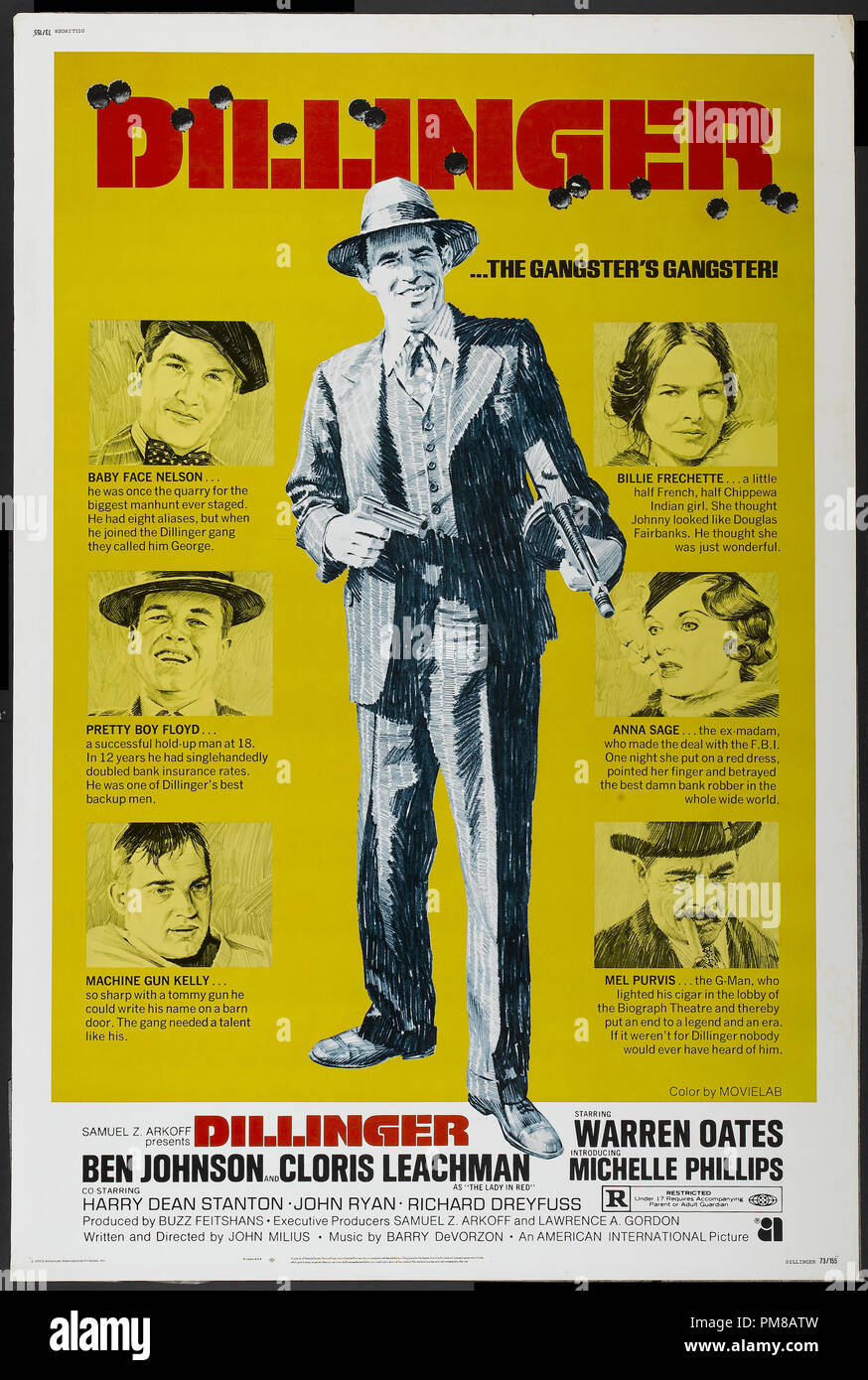 Studio Werbung: 'Dillinger' 1973 American International Poster Warren Oates Datei Referenz # 31780 931 Stockfoto