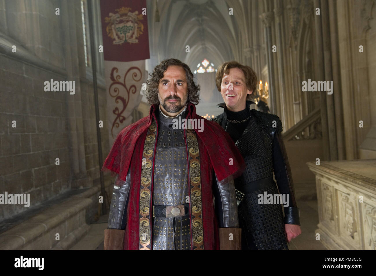 (L - r) Stanley Tucci als Roderick und Ewen Bremner als Wicke in New Line Cinema's und legendären Bilder' Action Adventure "JACK DER RIESE SLAYER", ein Warner Bros.-Bilder freigeben. Stockfoto