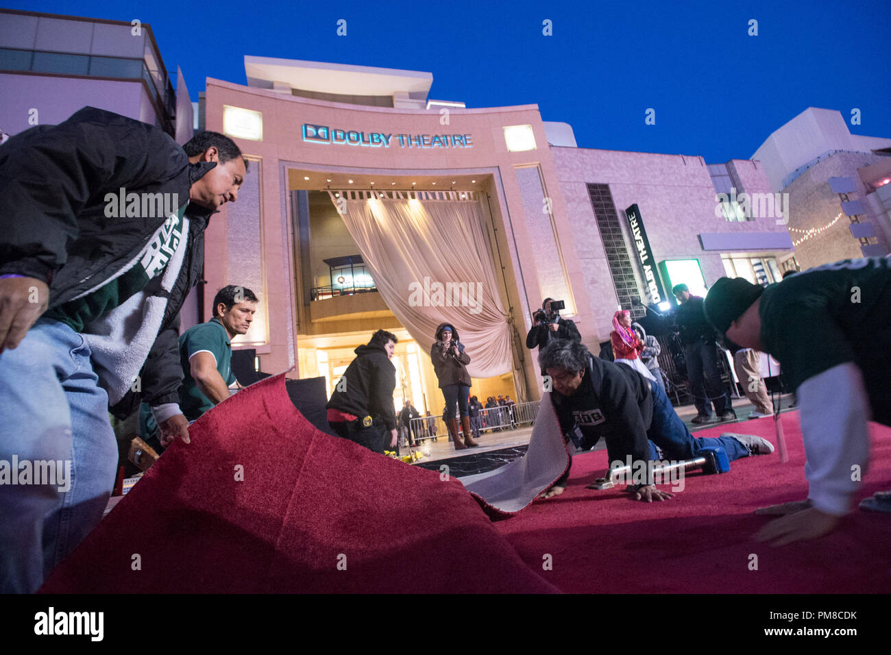 Vorbereitungen fort Mittwoch, 20. Februar für die Oscars, die am Sonntag vorgestellt werden, 24. Februar 2013, an der Dolby® Theater und durch die ABC Television Network live im Fernsehen übertragen. Stockfoto