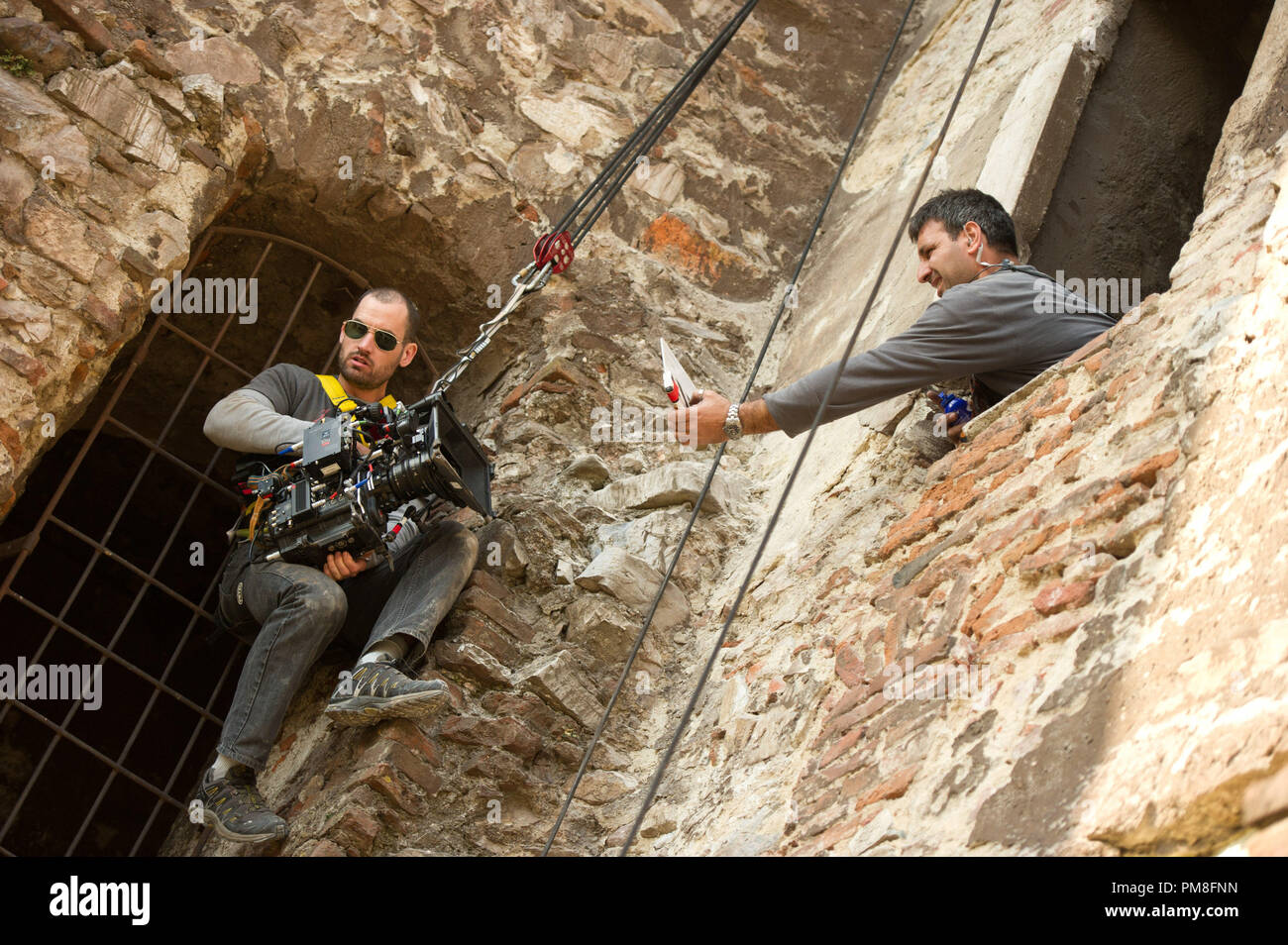 Direktor Mark Neveldine am Set von Columbia Pictures' GHOST RIDER GEIST DER RACHE. Stockfoto