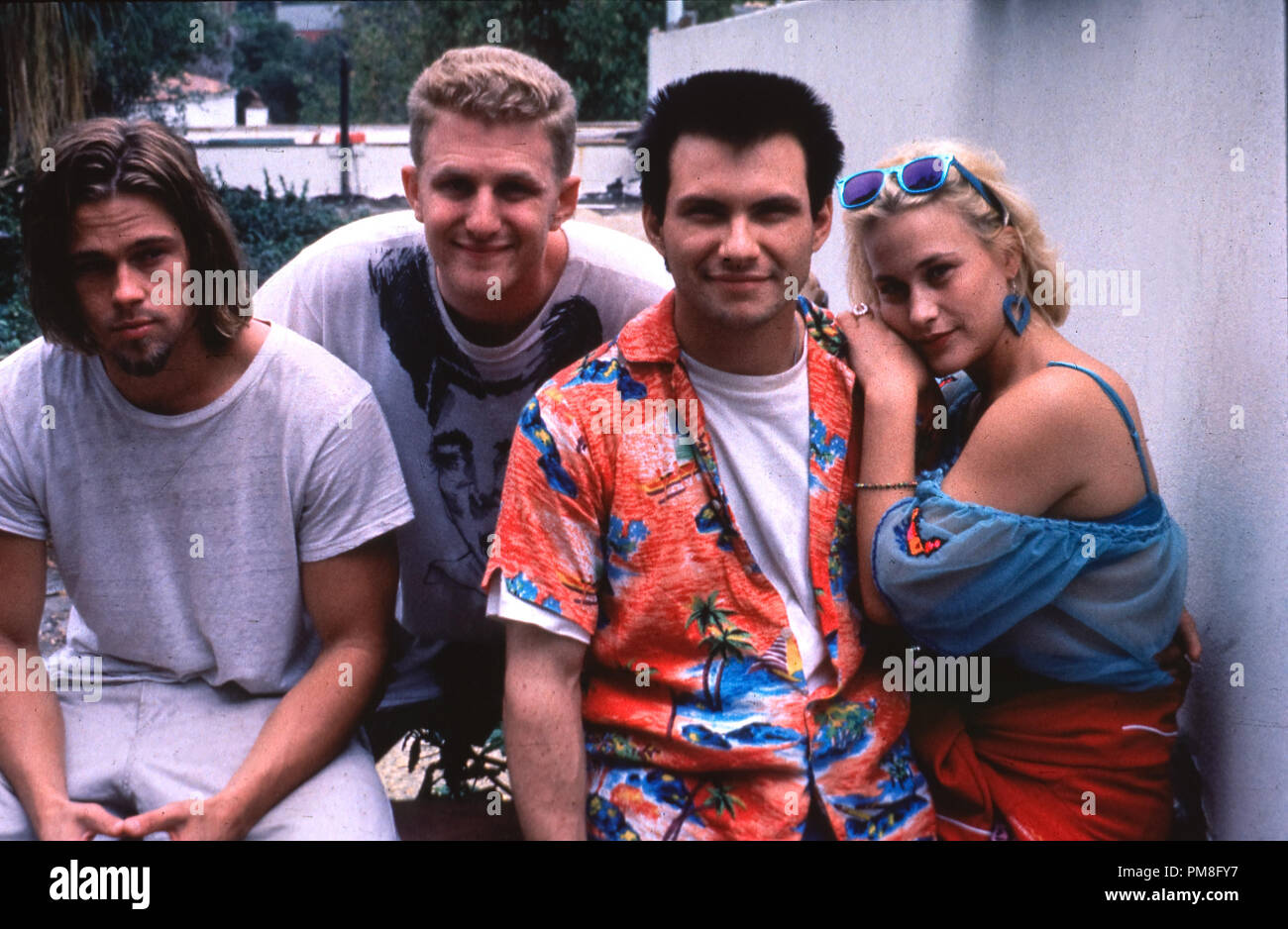Film Still / Werbung immer noch von "True Romance" Brad Pitt, Michael Rapaport, Patricia Arquette, Christian Slater © 1993 Warner Foto: Ron Phillips Datei Referenz # 31371035 THA nur für redaktionelle Verwendung Alle Rechte vorbehalten Stockfoto