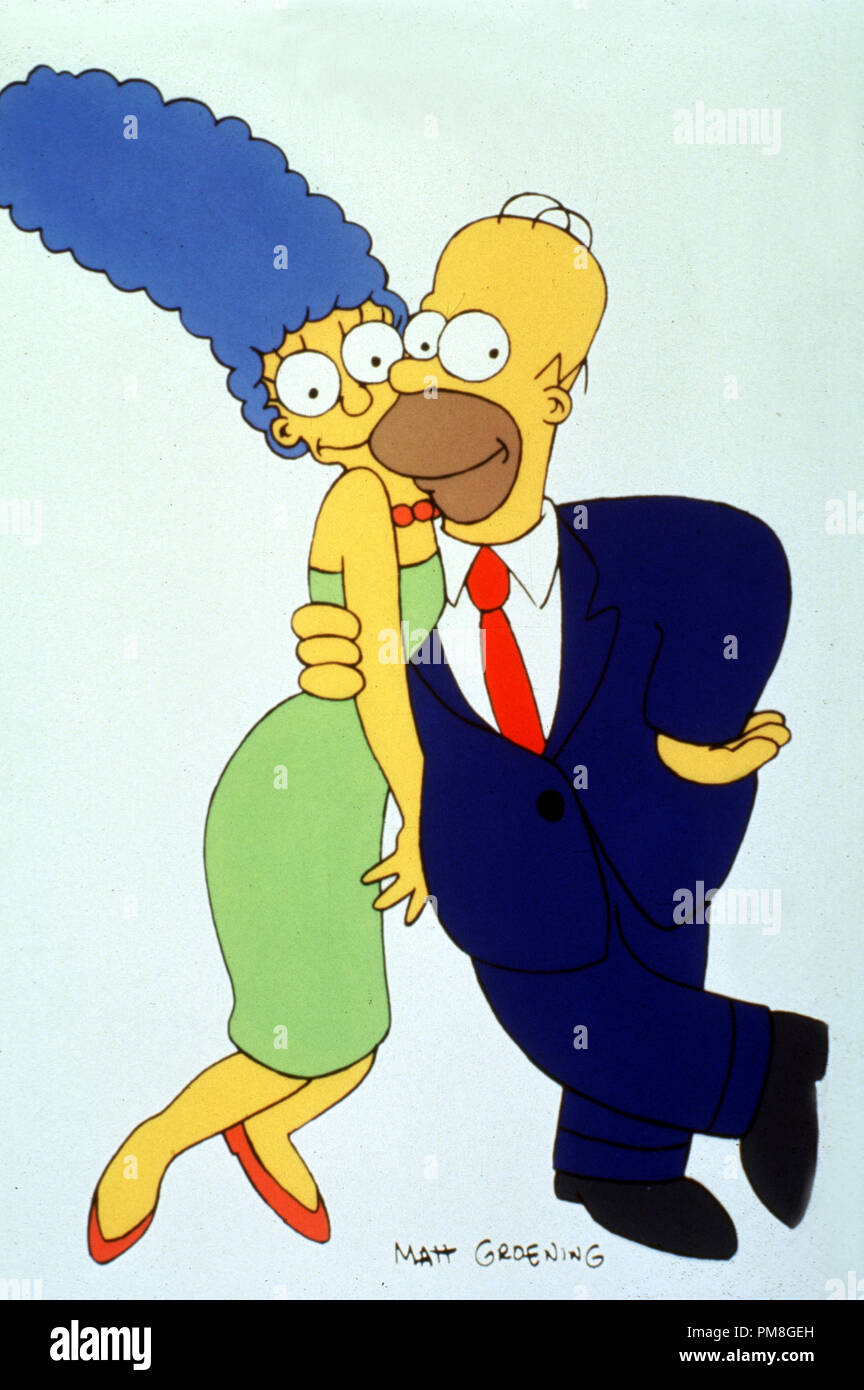 Film Still oder Werbung immer noch von "Die Simpsons" Marge Simpson, Homer Simpson, 1992 Alle Rechte vorbehalten Datei Referenz # 31487_306 THA für die redaktionelle Nutzung nur Stockfoto
