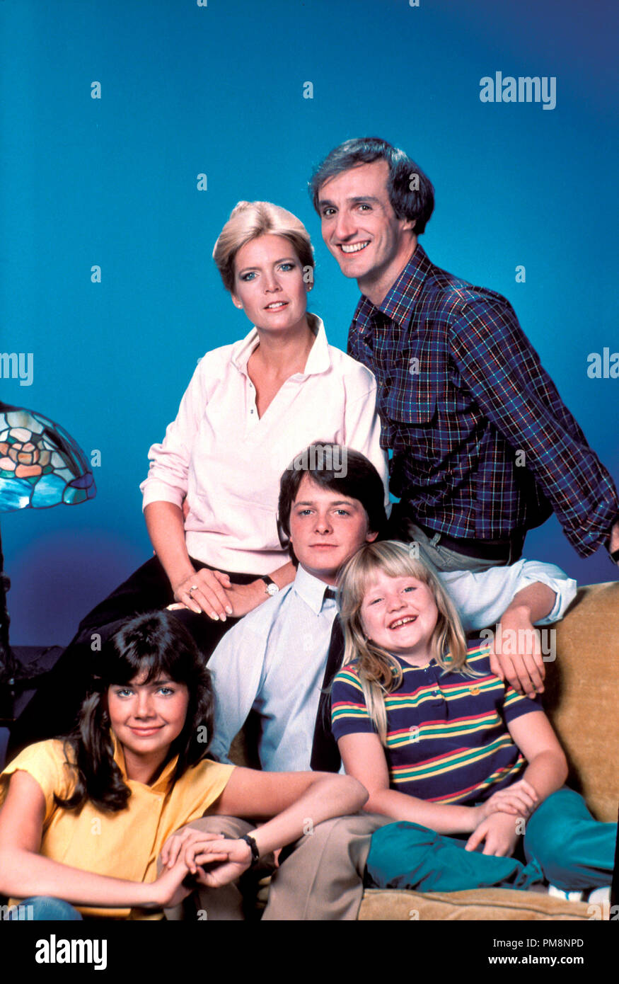 Studio Werbung noch von 'Familienbande' Meredith Baxter, Michael Gross, Justine Bateman, Michael J. und Tina Yothers, circa 1982 Alle Rechte vorbehalten Datei Referenz # 31710234 THA für die redaktionelle Nutzung nur Stockfoto