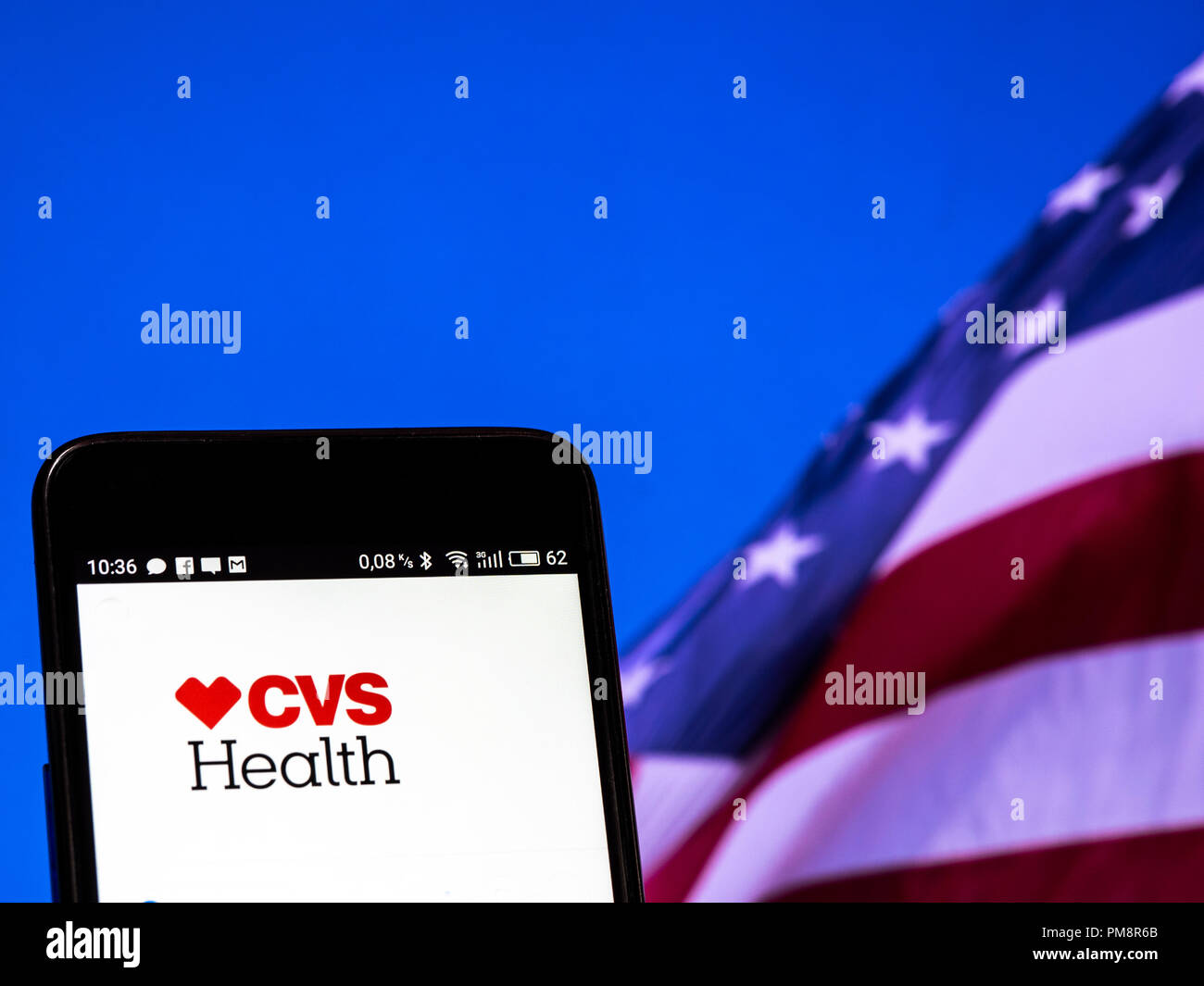 CVS-Health Logo gesehen auf einem Smartphone angezeigt. Stockfoto