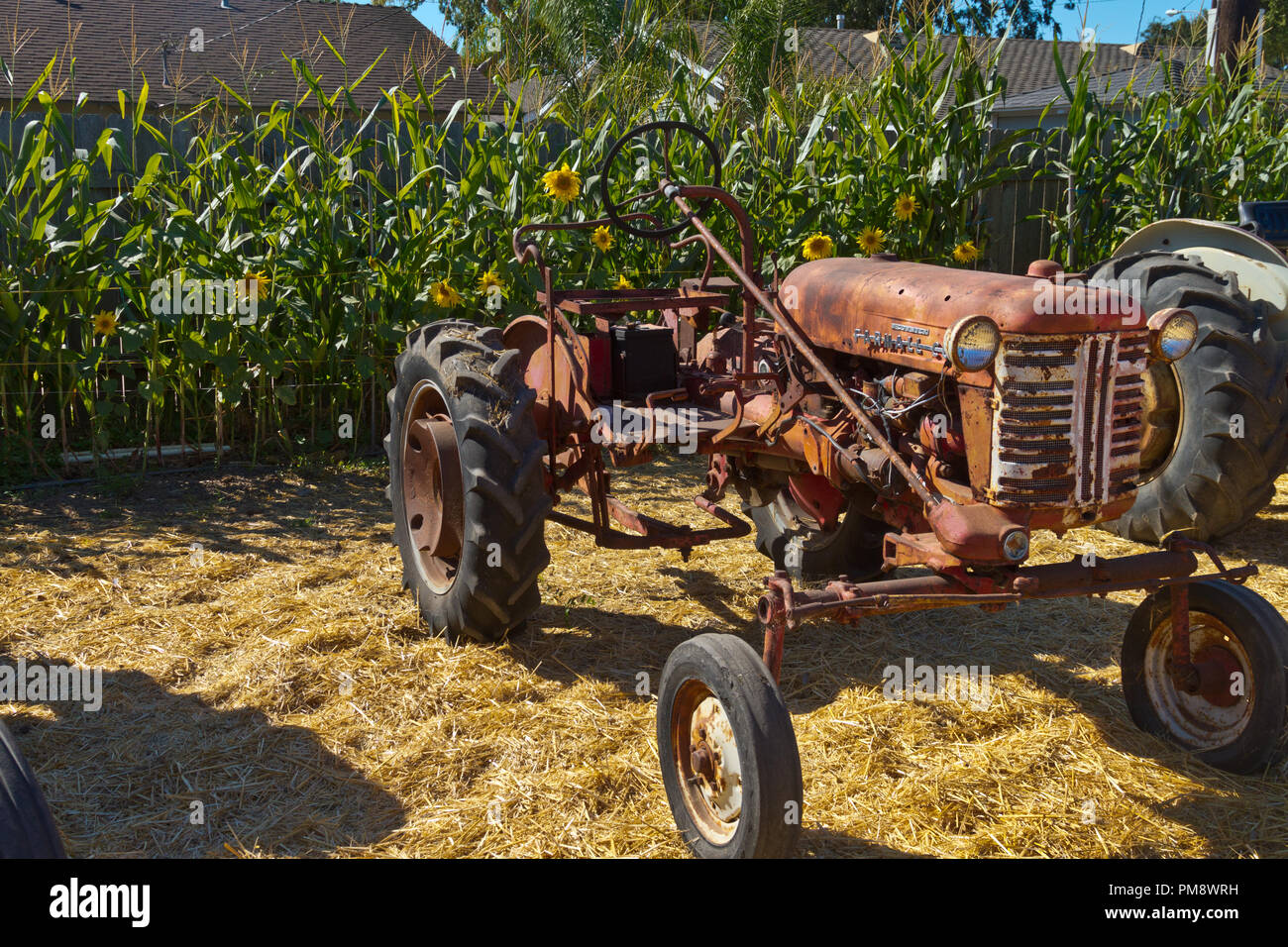 Antike McCormick Traktor Stockfoto