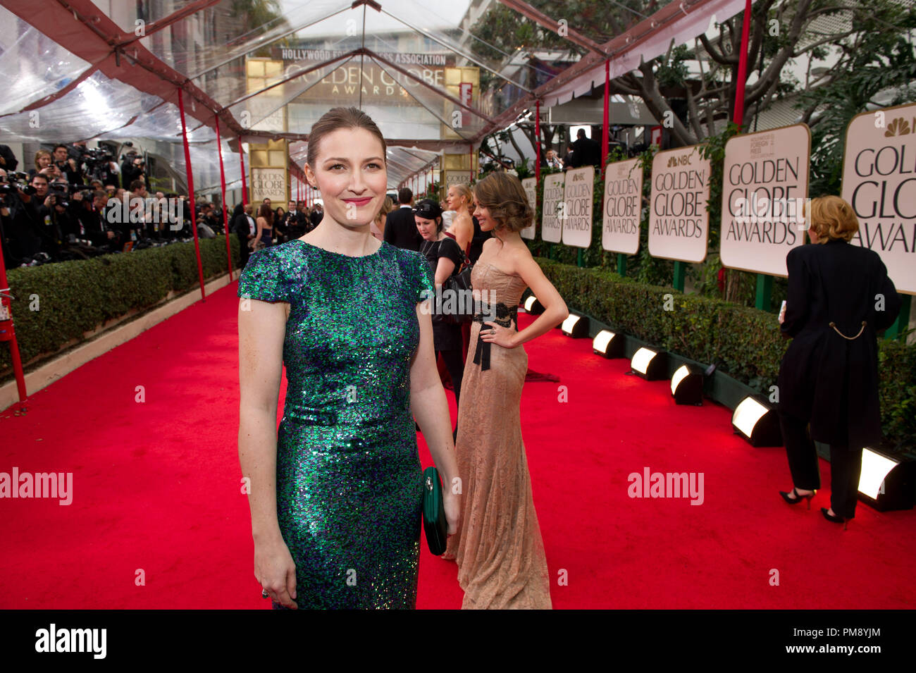 Für BESTE LEISTUNG DURCH EINE SCHAUSPIELERIN IN EINER NEBENROLLE IN EINER SERIE, MINISERIE ODER MOTION PICTURE MADE FOR TELEVISION Nominiert für ihre Rolle in "Boardwalk Empire" (HBO), die Schauspielerin Kelly MacDonald die 69. jährliche Golden Globes Awards im Beverly Hilton in Beverly Hills, CA am Sonntag, den 15. Januar 2012 besucht. Stockfoto