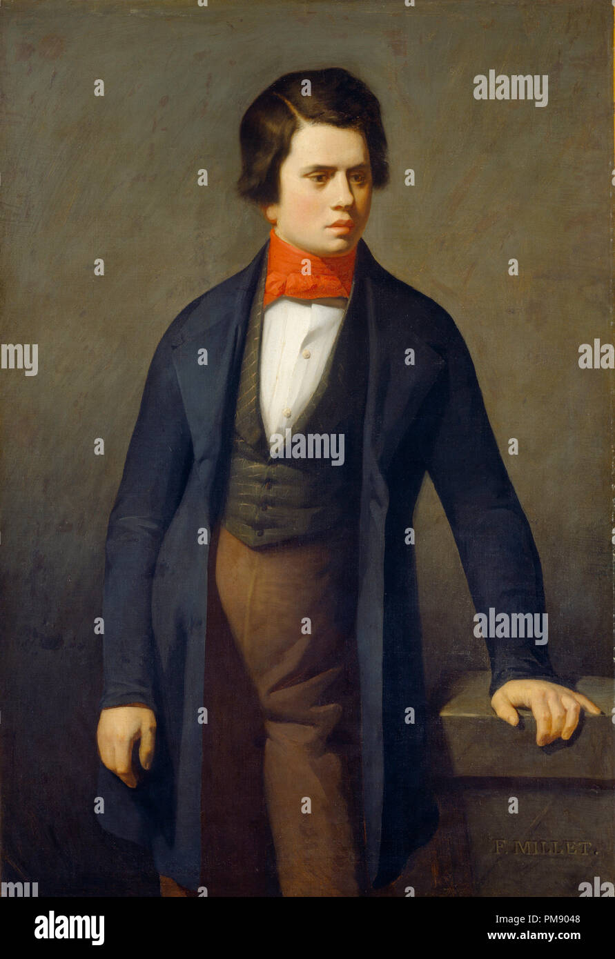 Leconte de Lisle. Vom: C. 1840/1841. Abmessungen: Insgesamt: 117 x 81 cm (46 1/8 x 31 7/8 in.) gerahmt: 135,9 x 99,7 cm (53 1/2 x 39 1/4 in.). Medium: Öl auf Leinwand. Museum: Nationalgalerie, Washington DC. Autor: Hirse, JEAN-FRANÇOIS. Stockfoto