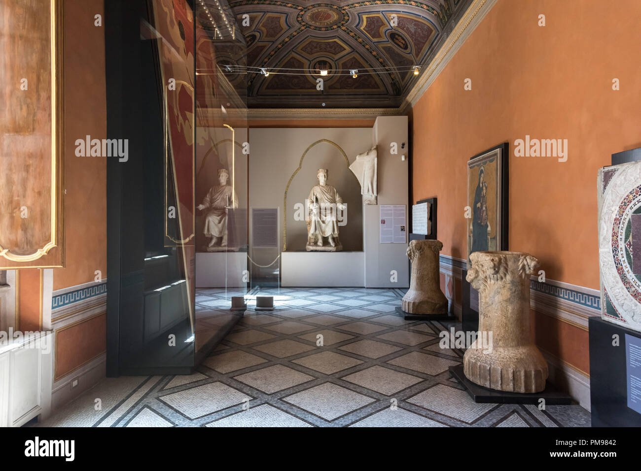 Hall des Mittelalters, die Kapitolischen Museen, Rom, Italien Stockfoto