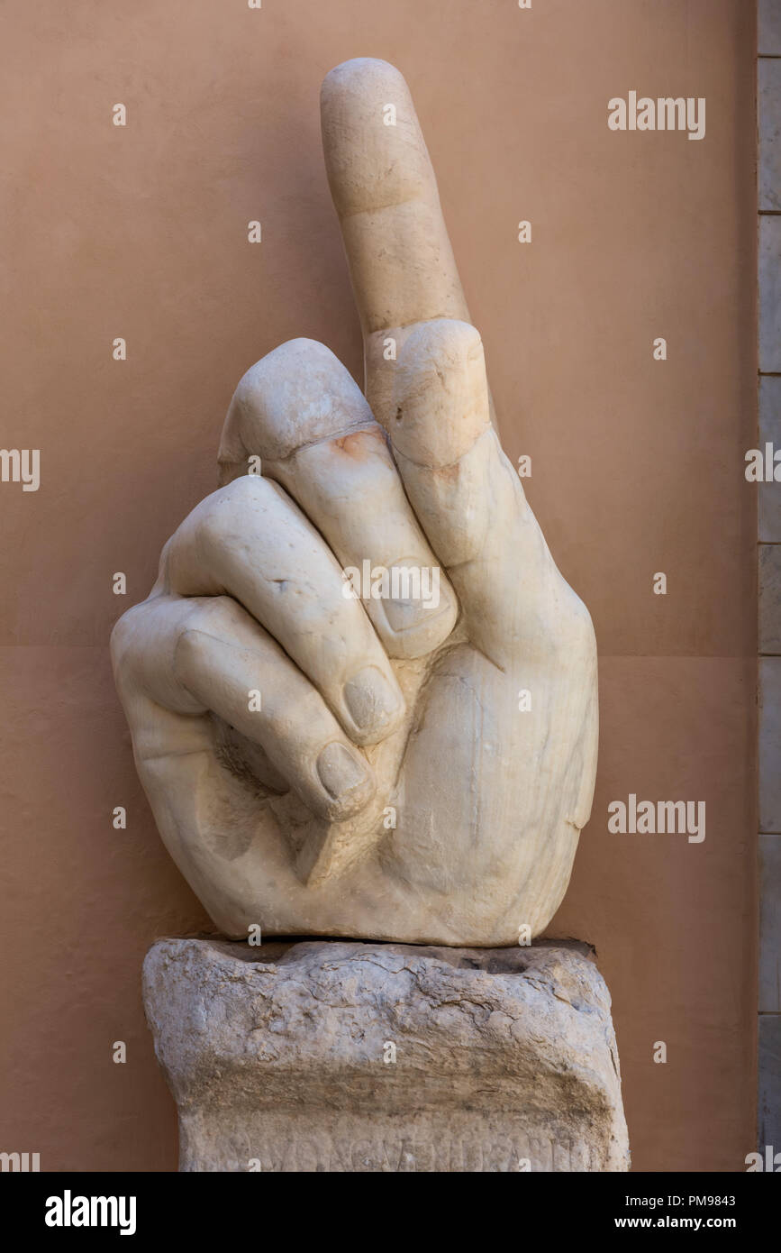 Mit der rechten Hand vom Koloss von Constantine, Kapitolinischen Museen, Rom, Italien Stockfoto