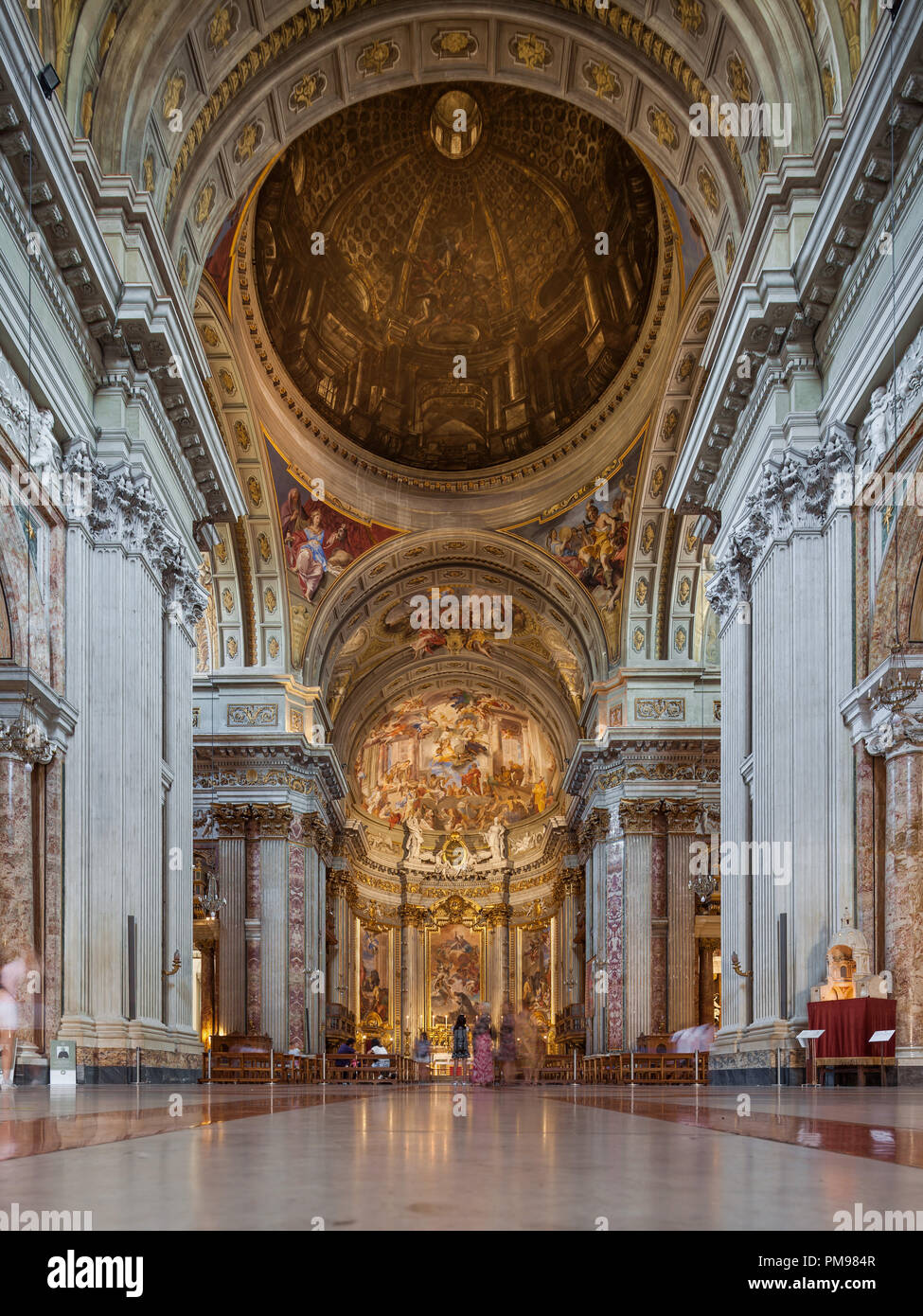 Fake Dome optische Täuschung, Chiesa di Sant'Ignazio di Loyola in Campo Marzio, Rom, Italien Stockfoto