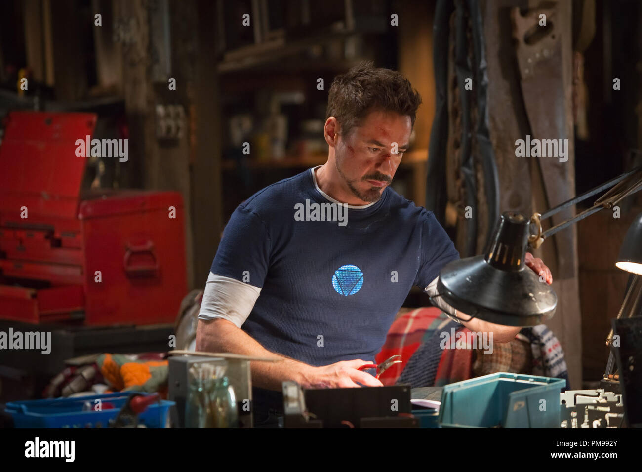 'Iron Man 3' Tony Stark/Iron Man" (Robert Downey Jr.) Stockfoto