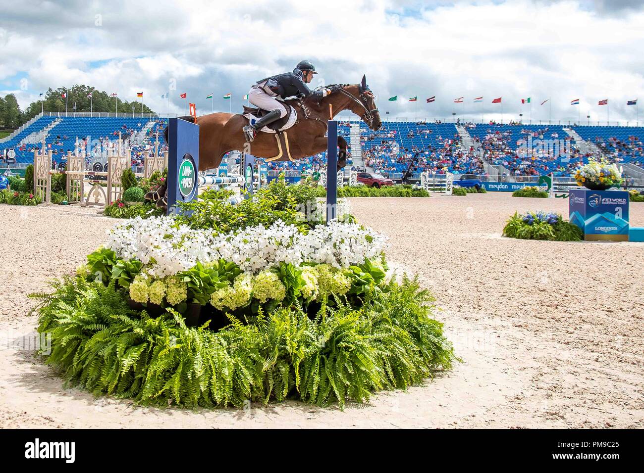 Maxime Marcena. Opium De Verrieres. FRA. Dressurreiten Springreiten Tag 6. World Equestrian Games. WEG 2018 Tryon. North Carolina. USA. 17.09.2018. Stockfoto