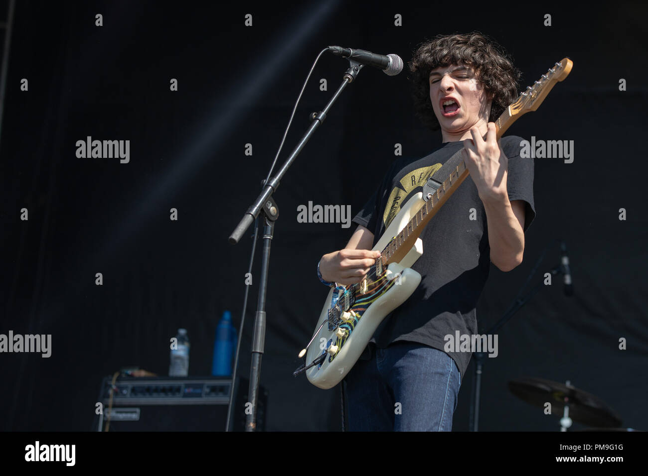 Chicago, Illinois, USA. 16 Sep, 2018. FINN WOLFHARD von Calpurnia während Riot Fest am Douglas Park in Chicago, Illinois Credit: Daniel DeSlover/ZUMA Draht/Alamy leben Nachrichten Stockfoto