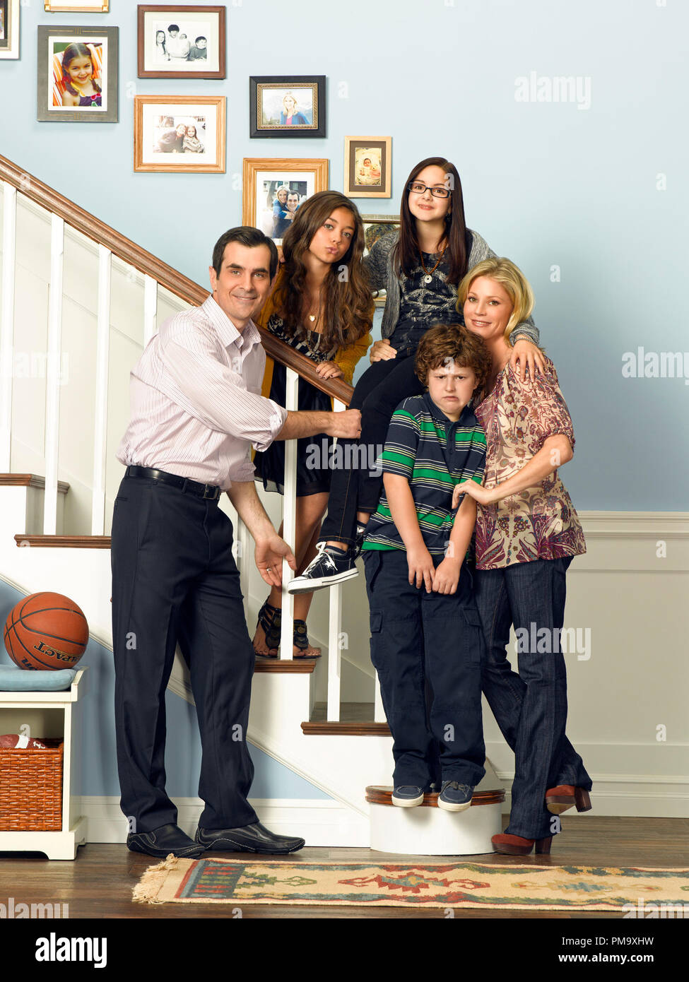 Moderne Familie ABC's 'Modern' Sterne Ty Burrell als Phil, Sarah Hyland als Haley, Ariel