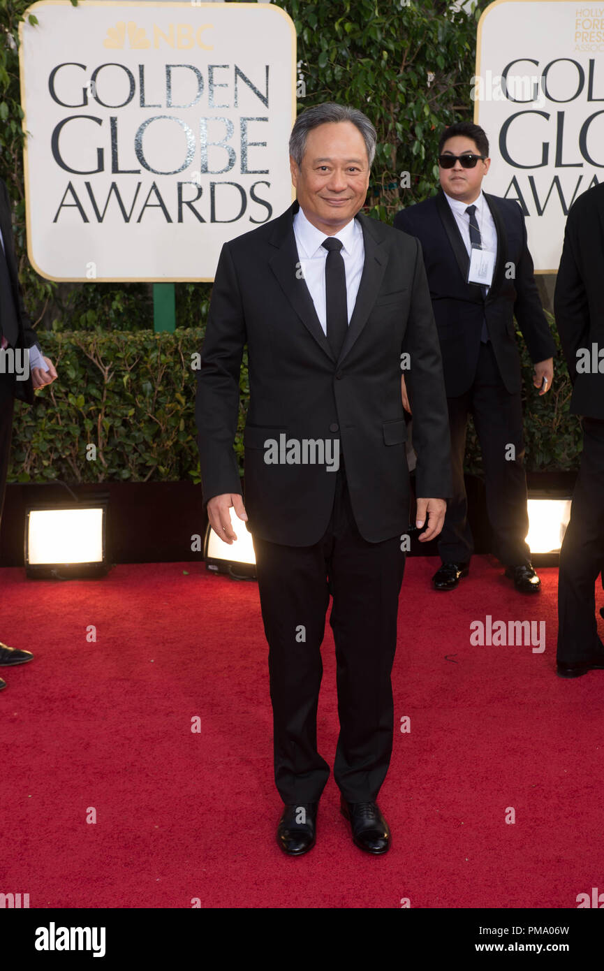 Für BEST DIRECTOR - Motion Picture Nominiert für "DAS LEBEN VON PI", Regisseur Ang Lee nimmt an der 70. jährlichen Golden Globe Awards im Beverly Hilton in Beverly Hills, CA am Sonntag, den 13. Januar 2013. Stockfoto