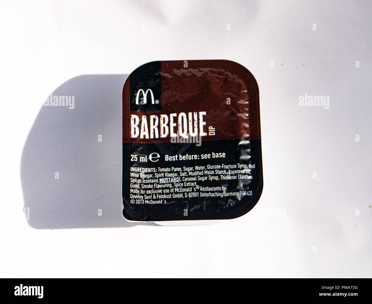Ein Mcdonalds Barbeque Sosse Dip Stockfotografie Alamy
