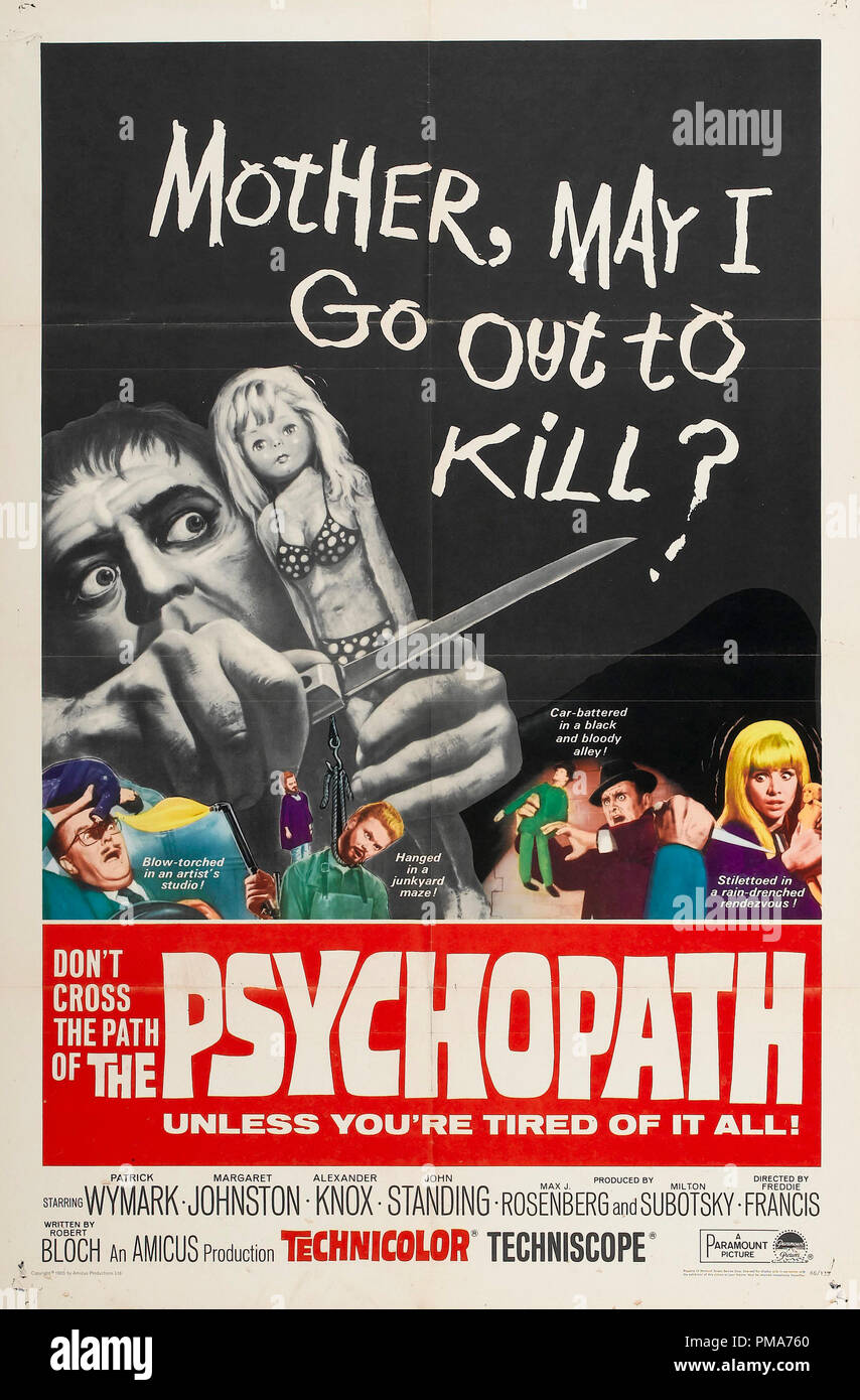 "Der Psychopath" (1966) Paramount Poster Datei Referenz # 32263 011 THA Stockfoto