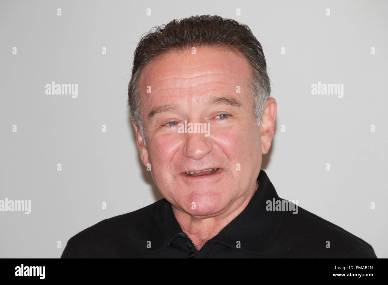 Robin Williams "Die Verrückten" TV-Serie Portrait Session, 8. Oktober 2013. Reproduktion von amerikanischen Boulevardzeitungen ist absolut verboten. Datei Referenz # 32156 001 HNWJRC nur für redaktionelle Verwendung - Alle Rechte vorbehalten Stockfoto