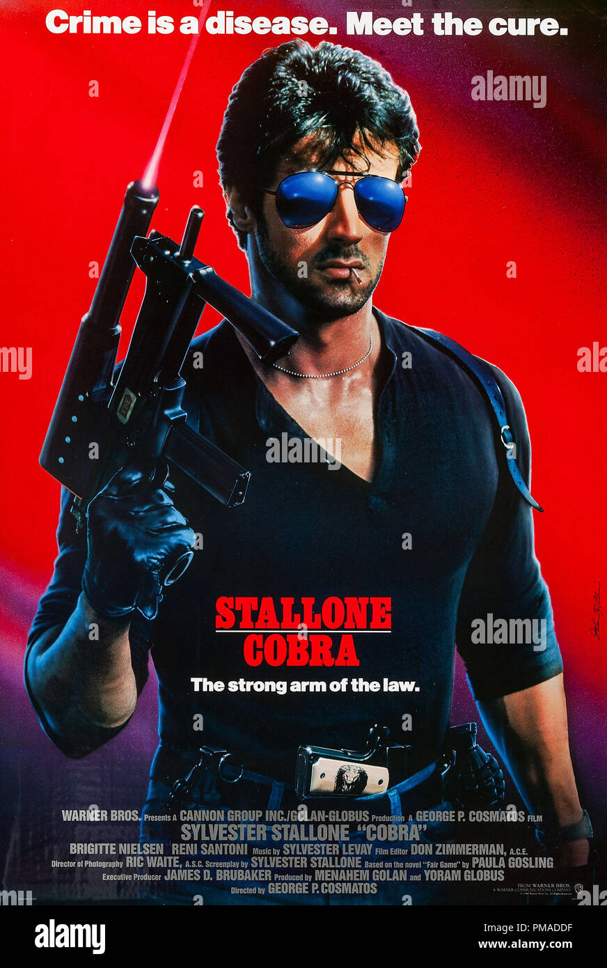 "Cobra"-US-Poster 1986 Warner Bros. Sylvester Stallone Datei Referenz # 32509_092 THA Stockfoto