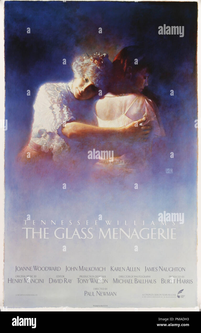 Die Glasmenagerie - US-Poster 1987 Cineplex/Odeon Film Datei Referenz # 32509 172 THA Stockfoto