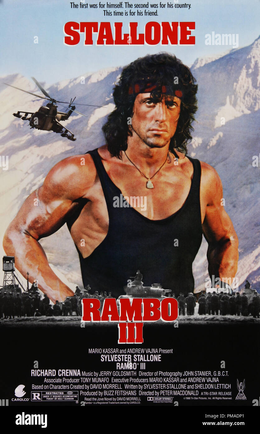 Rambo Iii Us Poster 1988 Tri Star Filme Sylvester Stallone Datei Referenz 32509 303 Tha Stockfotografie Alamy