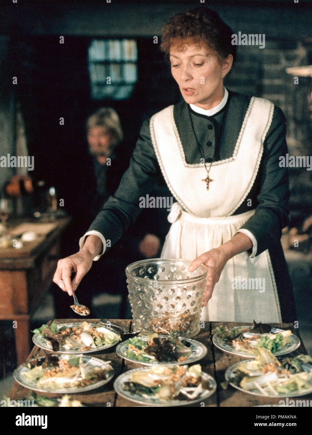 Stephane Audran, "Babettes Fest" alias "Babettes gestebud (1987 Dänemark) Nordisk Film Alle Rechte vorbehalten Datei Referenz # 33300 622 THA für die redaktionelle Nutzung nur Stockfoto