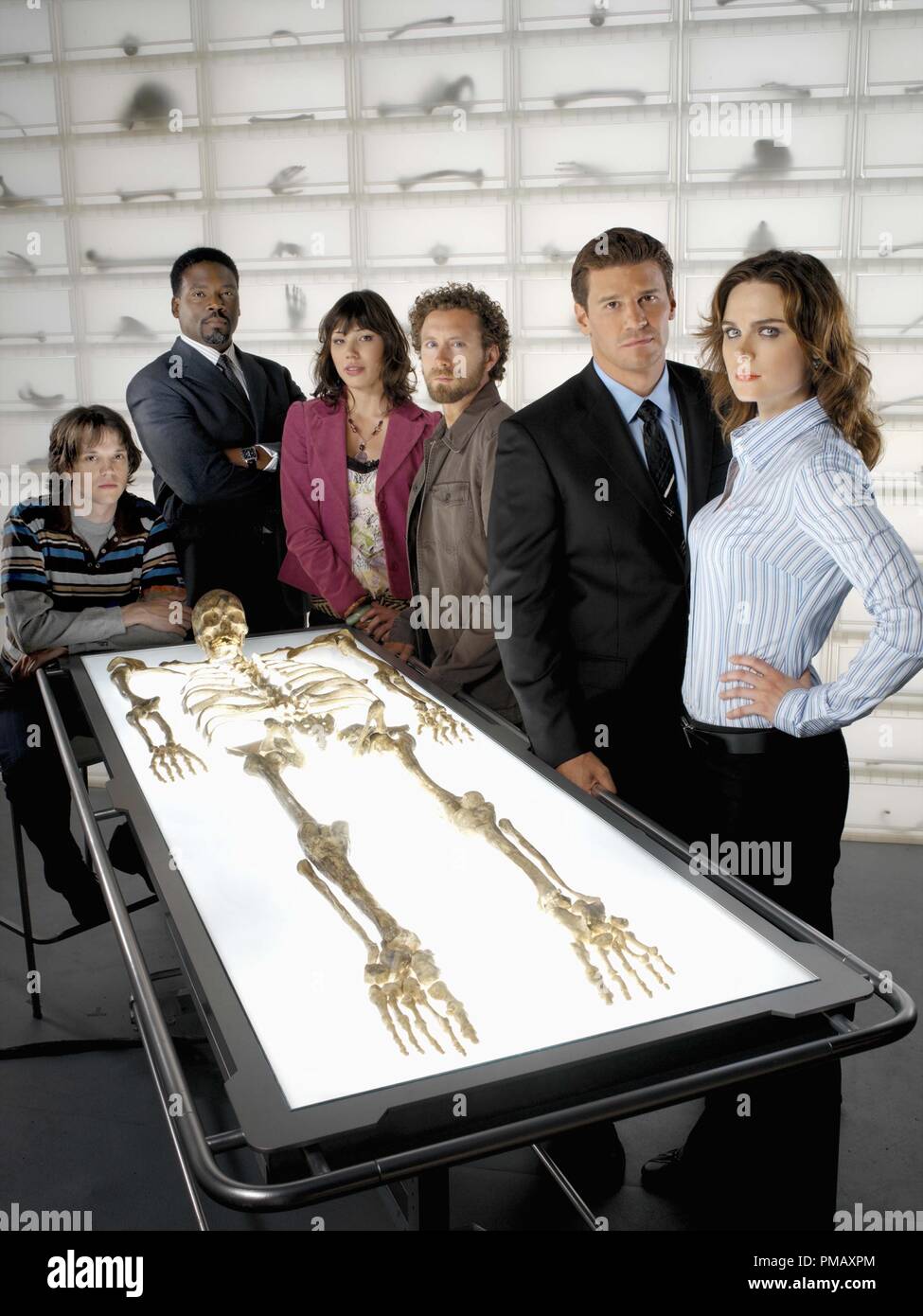 ' Saison Knochen' 1 (2005 - 2006) Michaela Conlin, Jonathan Adams, Emily Deschanel, David Boreanaz, T.J Thyne, Eric Millegan Stockfoto