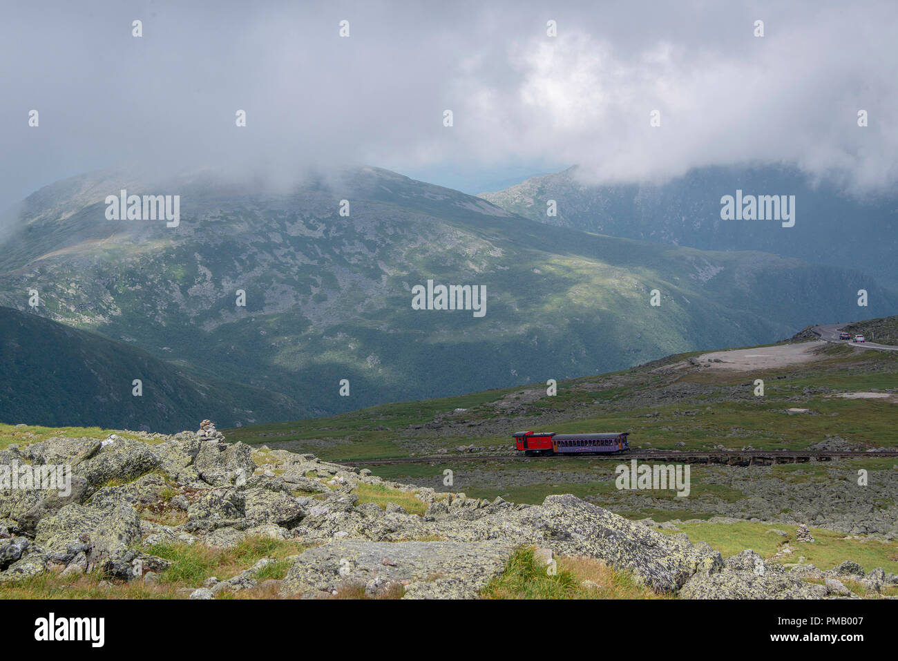 Zahnradbahn in New Hampshire Stockfoto