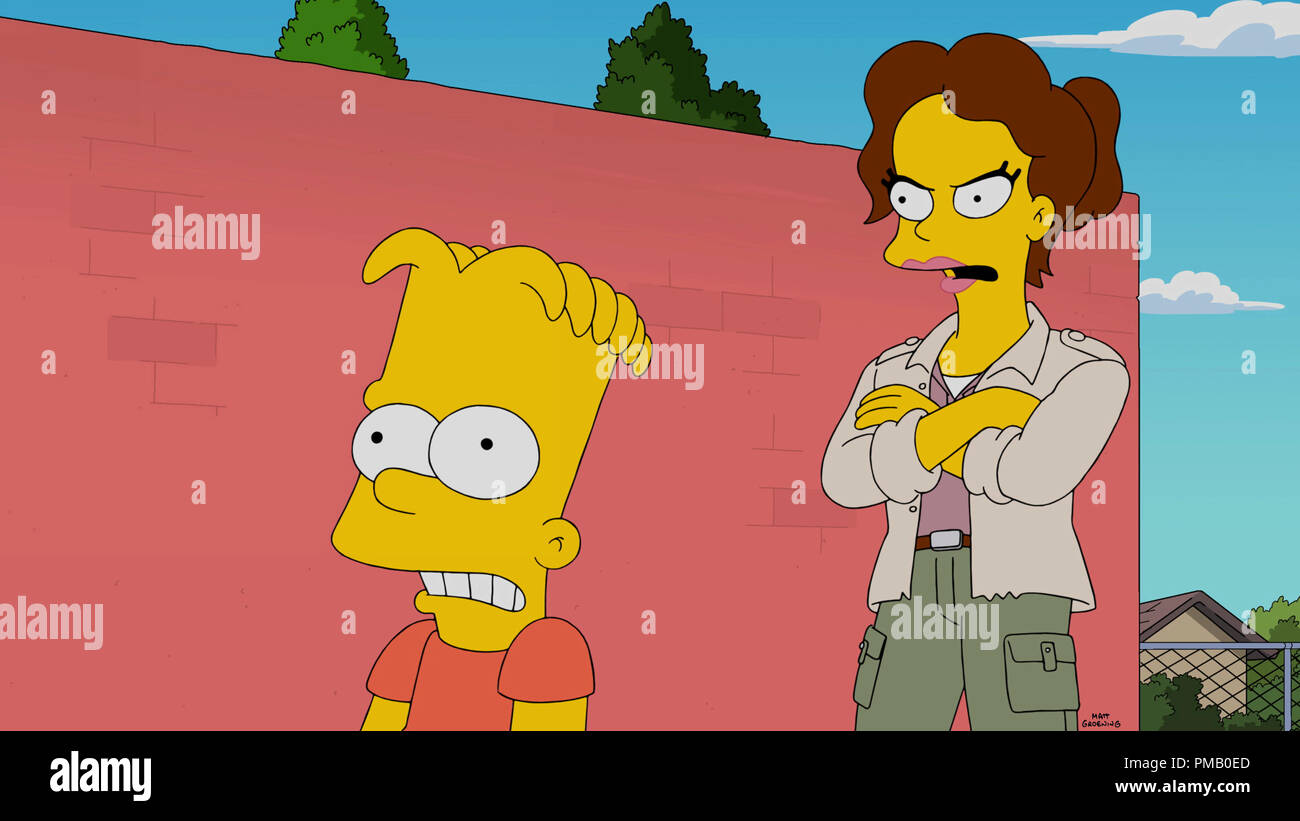 Die Simpsons Bart Und Neue Lehrer Gast Stimme Von Sofia Vergara Auf Teenage Mutant Milk Caused Hurden Episode Der Simpsons Luften Auf Fuchs C 2016 Tcffc Alle Rechte Vorbehalten Stockfotografie Alamy