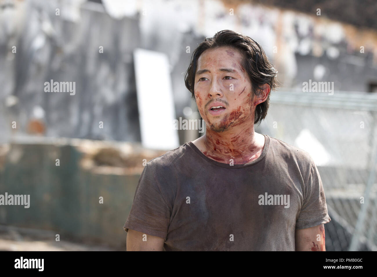 Steven Yeun Wie Glenn Rhee The Walking Dead Staffel 6 Episode 7 Photo Credit Gene Seite Amc Stockfotografie Alamy