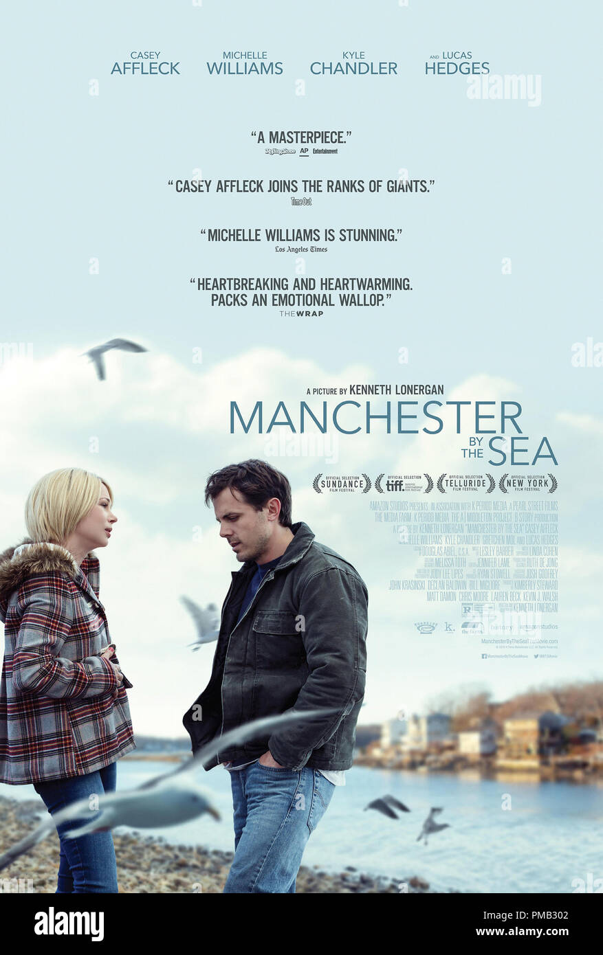 "Manchester am Meer" (2016) Poster Stockfoto